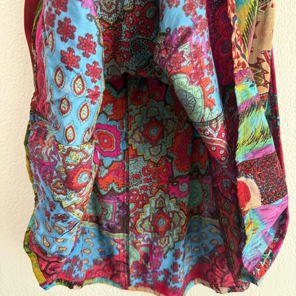 Chico’s Womens Size XL Skirt Patchwork Colorful Boho Abstract Hippie Rayon - Picture 9 of 10